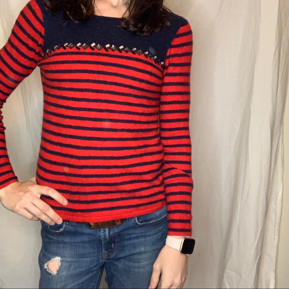 Long Sleeve Wool Blend Sweater